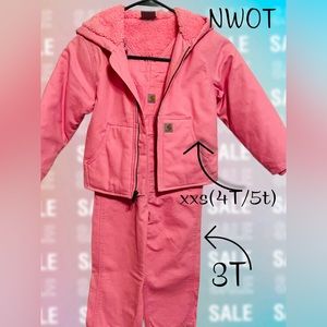 Girls 2 piece Carhartt set. Pink.
